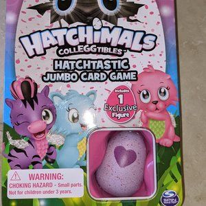 Hatchimals CollEGGtibles Jumbo Card Game w/ 1 Exclusive Figure Egg